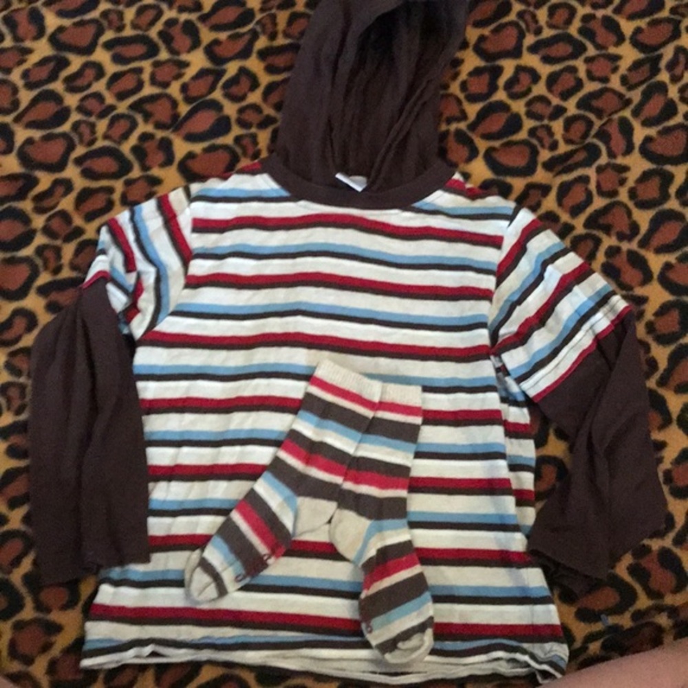 Gymboree Locomotion Choo Choo Hoodie & Socks Set Size 5